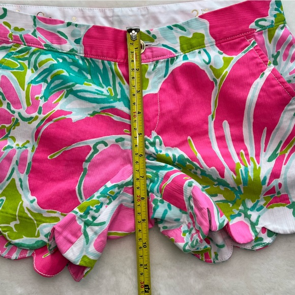 Lilly Pulitzer Buttercup Shorts Flamingo Pink Don’t Give A Cluck Size 2 - Picture 13 of 16